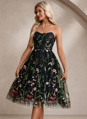 a-line-sweetheart-tea-length-tulle-cocktail-dress-black-1