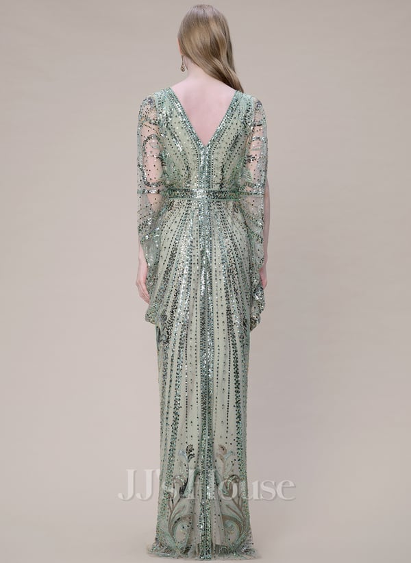 vneck-batwing-sleeve-beaded-sequins-1920s-dress-mint-green-2